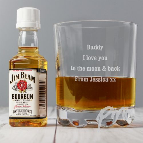 Personalised Tumbler and Jim Beam Miniature Set