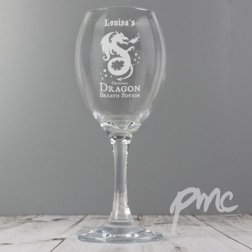 Personalised Dragon Breath Potion Wine Glass