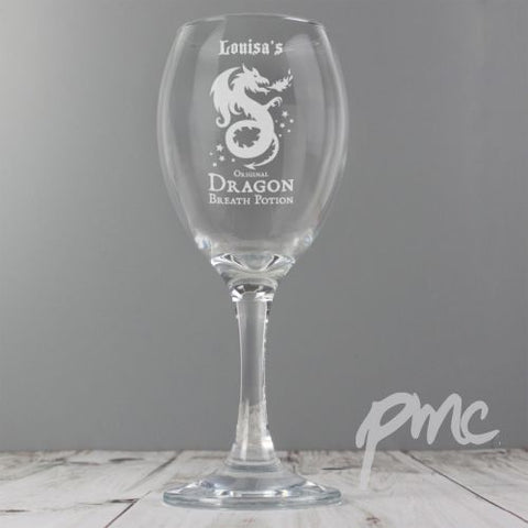 Personalised Dragon Breath Potion Wine Glass