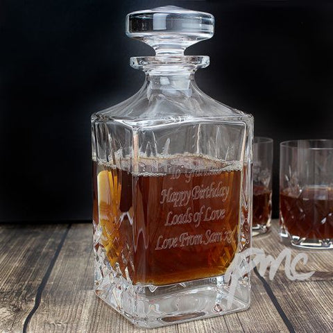Personalised Cut Crystal Decanter