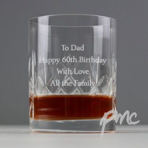 Personalised Cut Crystal Whisky Tumbler