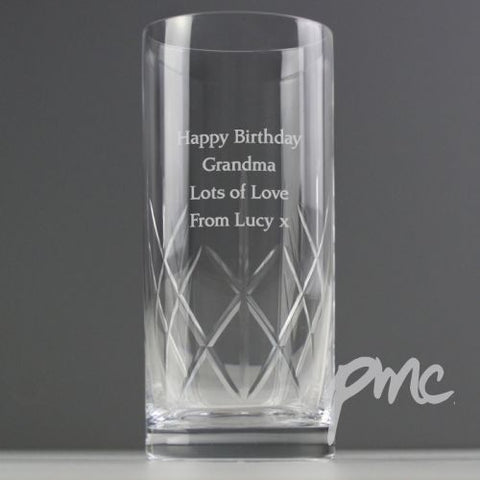 Personalised Cut Crystal Hi Ball Glass