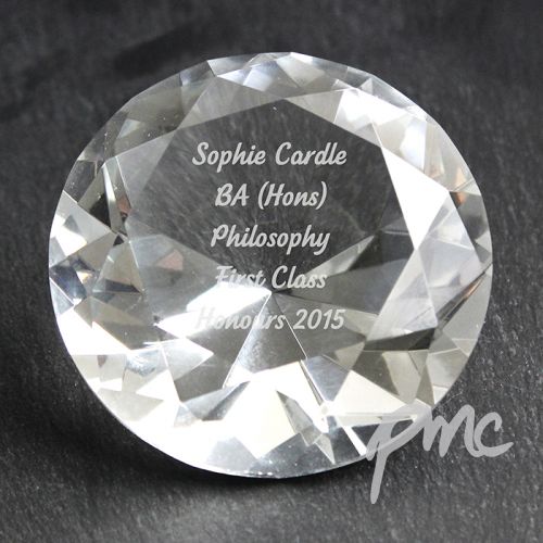 Personalised Diamond Paperweight