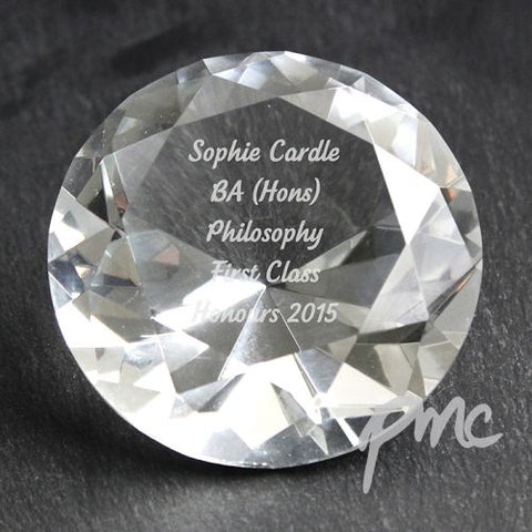 Personalised Diamond Paperweight