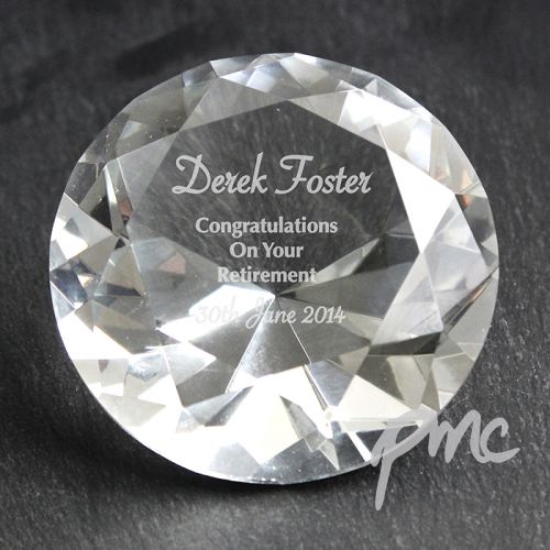 Personalised Occasion Diamond Paperweight