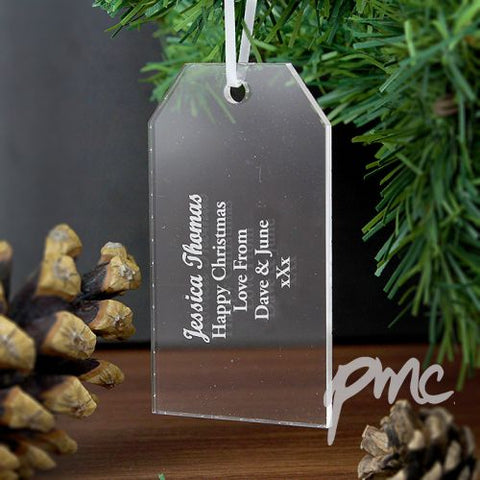 Personalised Acrylic Gift Tag Decoration