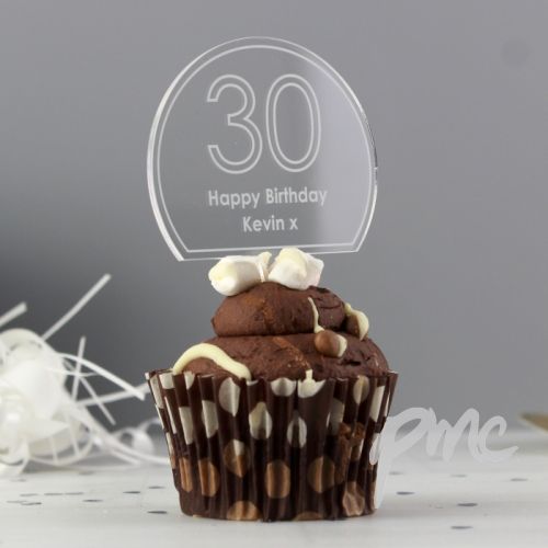 Personalised Contemporary Age Cake Topper