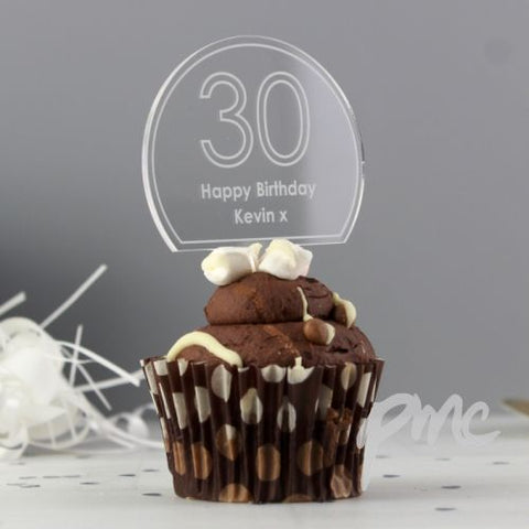 Personalised Contemporary Age Cake Topper