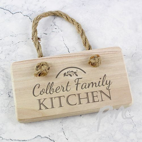 Personalised Kitchen Wooden Sign