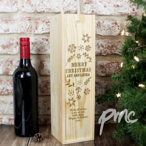 Personalised Christmas Frost Bottle Presentation Box