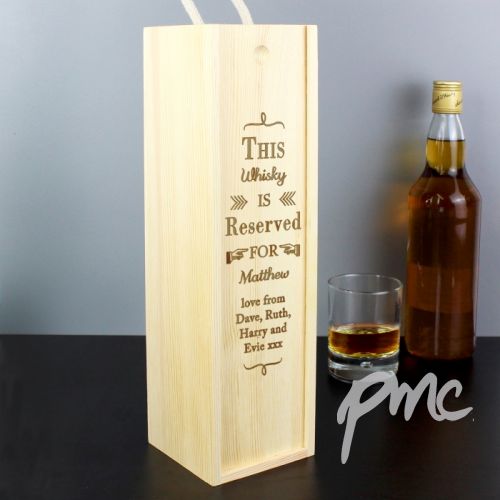 Personalised Reserved For Bottle Presentation Box