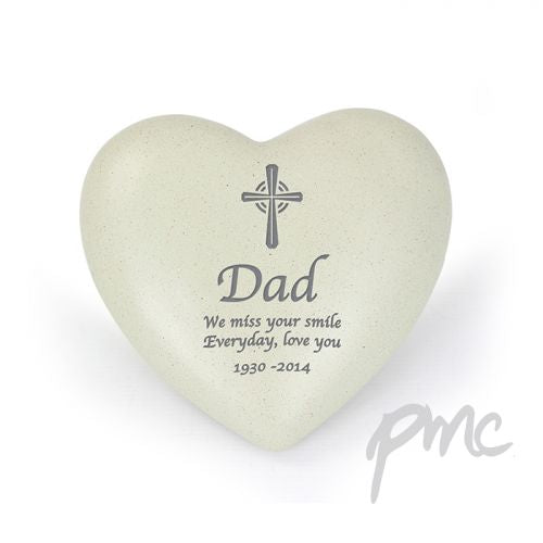 Personalised Cross Heart Memorial
