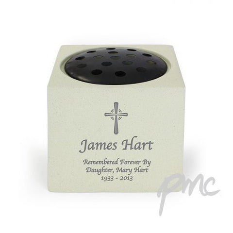 Personalised Cross Memorial Vase