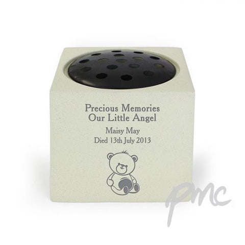 Personalised Teddy Bear Memorial Vase