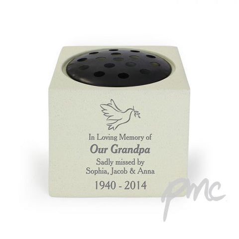 Personalised Dove Memorial Vase