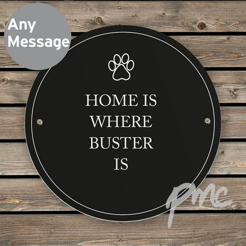 Personalised Paw Prints Pet Sign