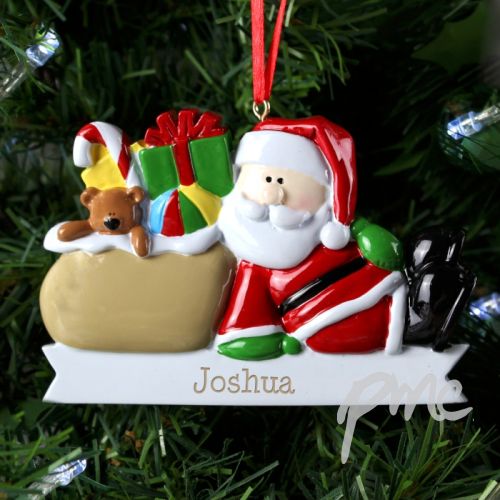 Personalised Santa Claus Resin Decoration