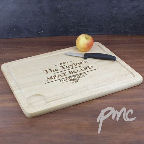 Personalised Decorative Swirl Meat Carving Board