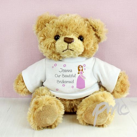 Personalised Fabulous Bridesmaid Message Bear