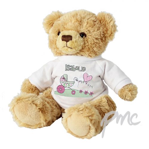 Personalised Whimsical Pram Message Bear