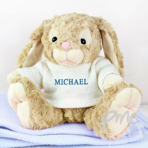 Personalised Name Only Bunny - Blue Embroidery