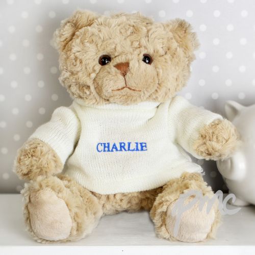 Personalised Blue Name Only Teddy Bear