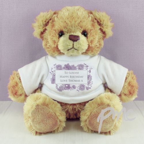 Personalised Soft Watercolour Teddy