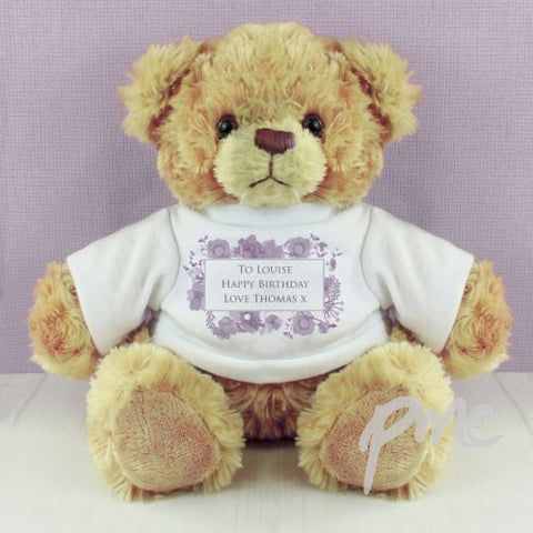 Personalised Soft Watercolour Teddy
