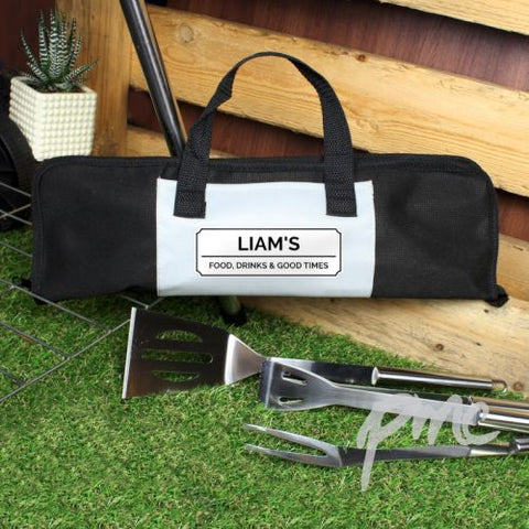 Personalised Classic Stainless Steel BBQ Kit