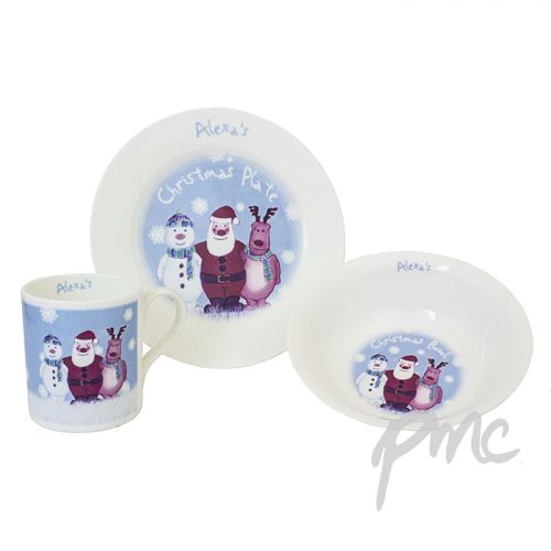 Personalised Snow Scene Breakfast Set