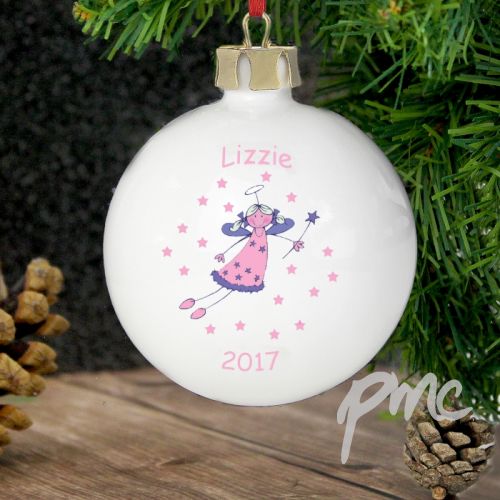 Personalised Little Angel Bauble