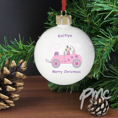 Personalised Little Princess in Car Bauble