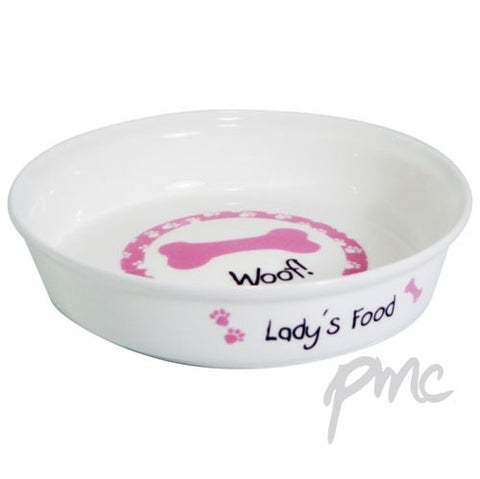 Personalised Pink Dog Bowl