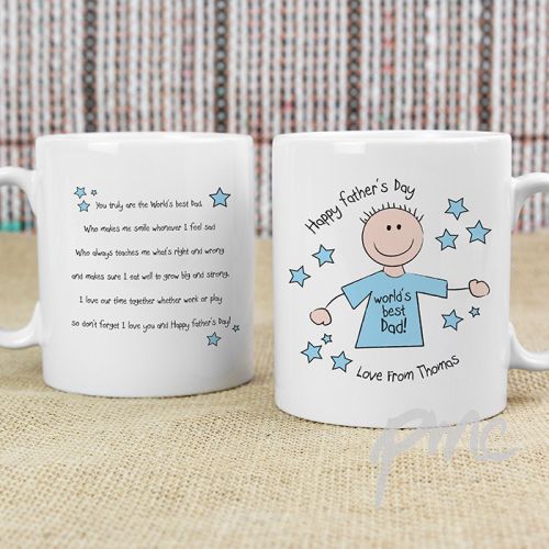Personalised World's Best Daddy T-shirt Mug
