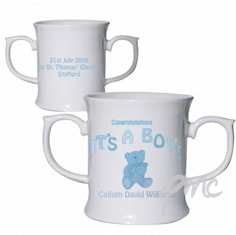 Personalised Teddy It's a Boy Loving Mug