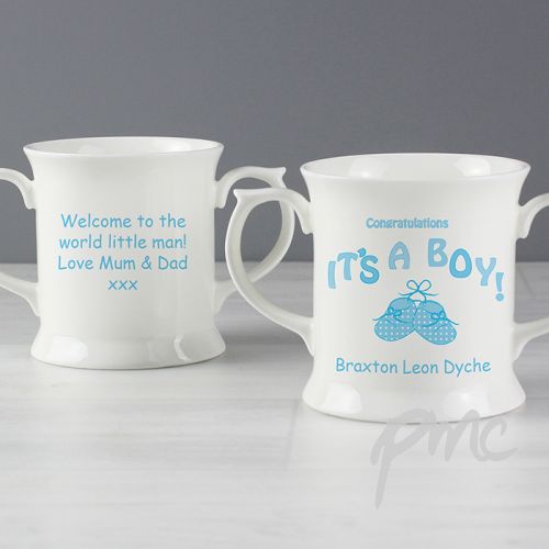 Personalised Bootee It's a Boy Loving Mug