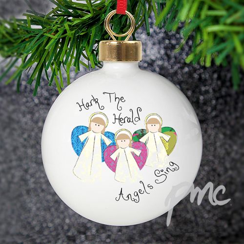 Personalised Nativity Angels Bauble