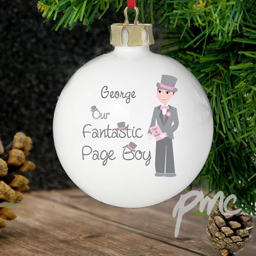 Personalised Fabulous Pageboy Bauble