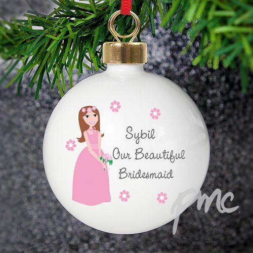 Personalised Fabulous Bridesmaid Bauble