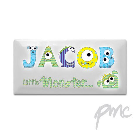 Personalised Little Monster Door Plaque