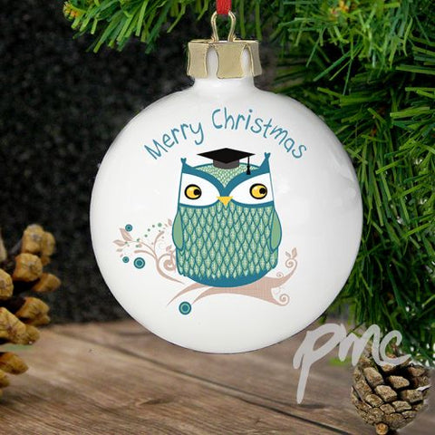 Personalised Mr Owl Bauble