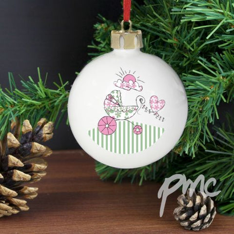Personalised Whimsical Pram Bauble