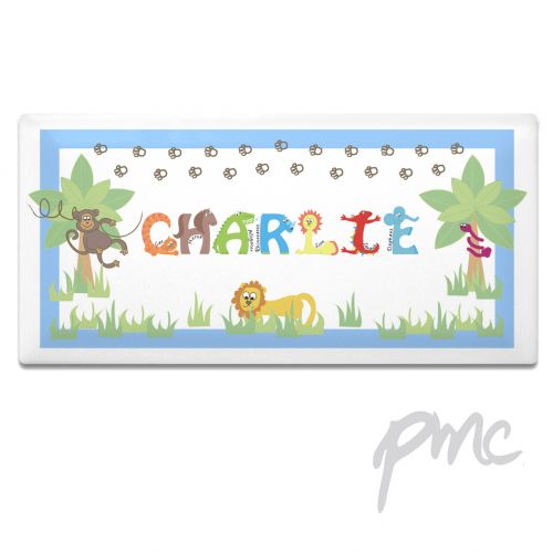 Personalised Animal Alphabet Boys Door Plaque