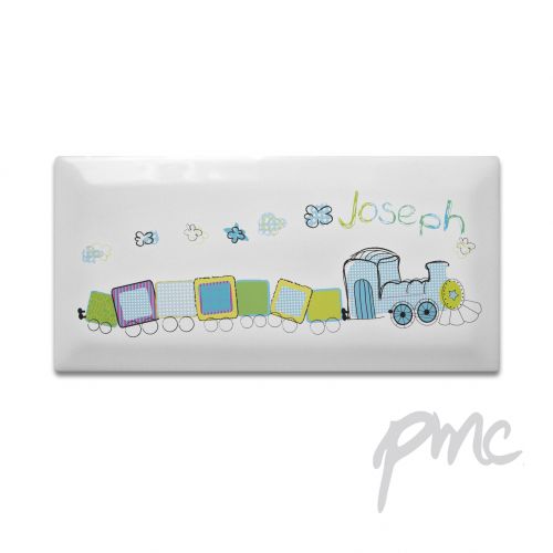 Personalised Patchwork Train Door Tile