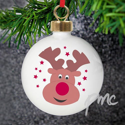 Personalised Reindeer Bauble