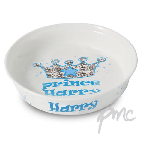 Personalised Bling Prince Pet Bowl