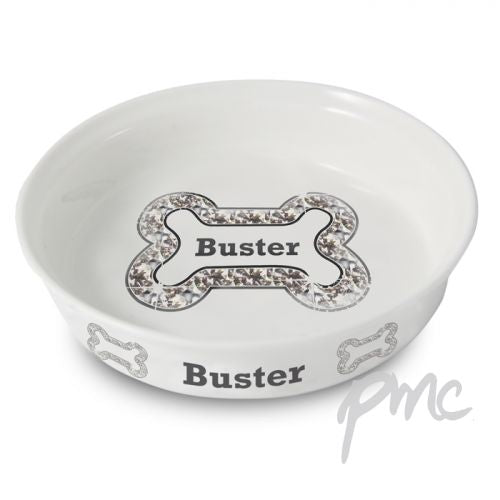 Personalised Bling Bone Dog Bowl