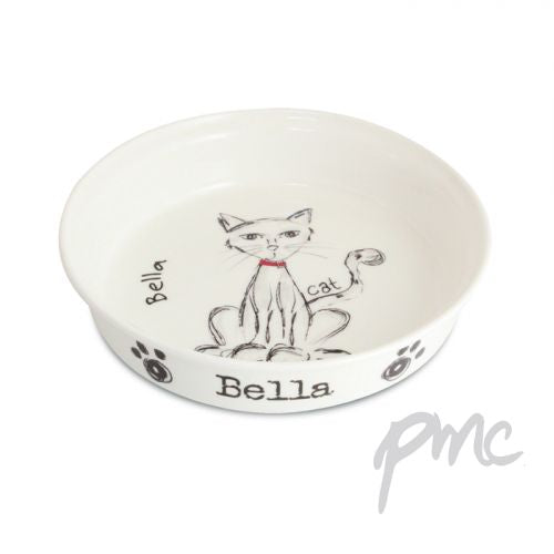 Personalised Scribble Cat Bowl