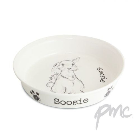 Personalised Scribble Rabbit Bowl