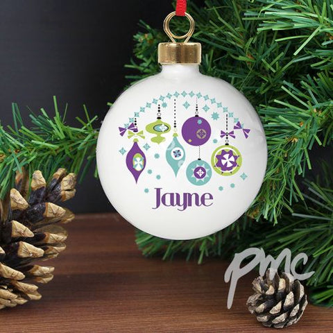 Personalised Retro Bauble
